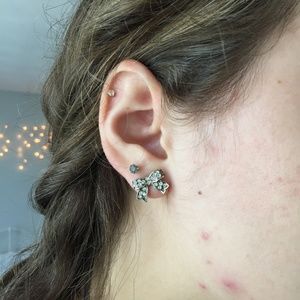 Rhinestone Bow earrings